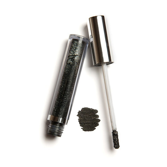 Cienie do powiek ultra glitter GT002 - Czarny brokat ze złoto-brązowymi drobinkami