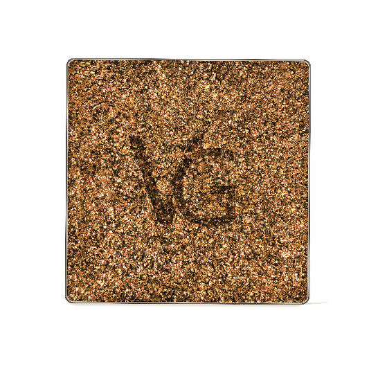Cienie do powiek color exstasy ES023 - Brązowo-rudy kolor ze złotymi drobinkami