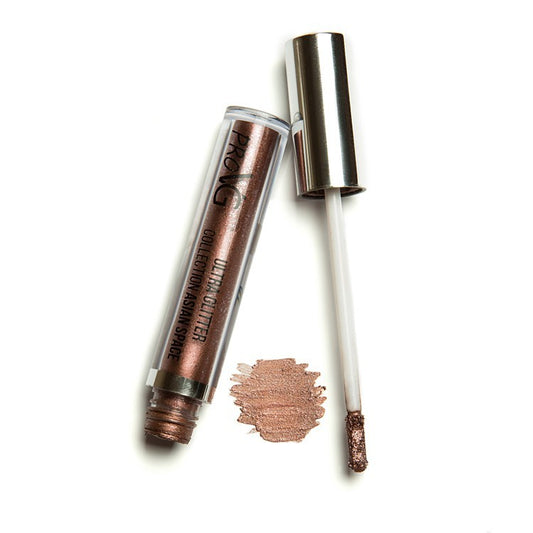 Cienie do powiek ultra glitter GT009 - Brązowo-kasztanowy brokat z subtelnym fioletowym połyskiem