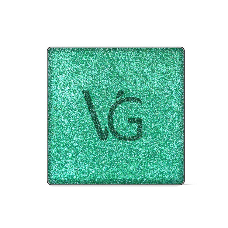 Cienie do powiek color exstasy ES004 - Delikatny zielony metalik z szaro-białymi drobinkami